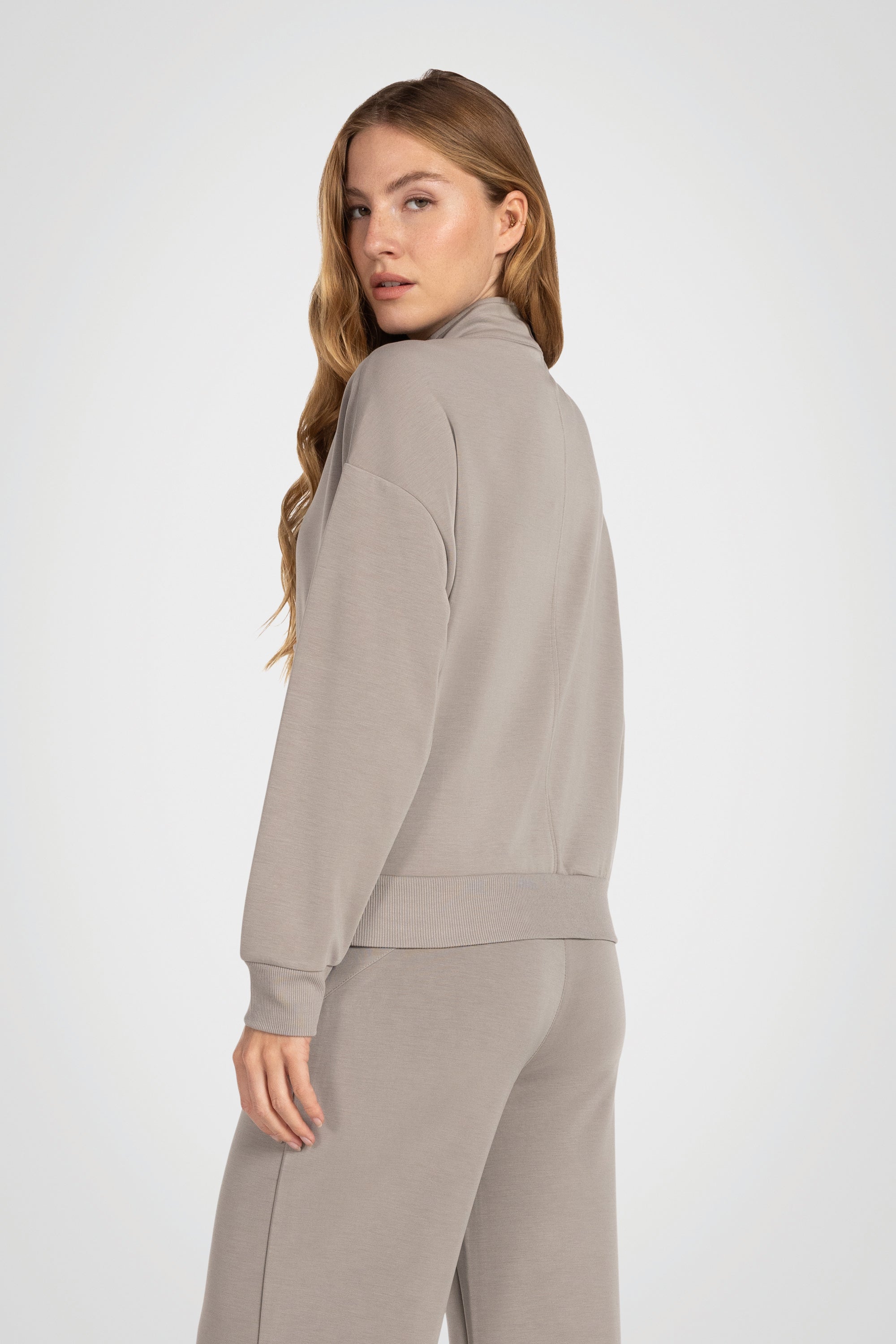 Sanded Modal Mock Neck Pullover