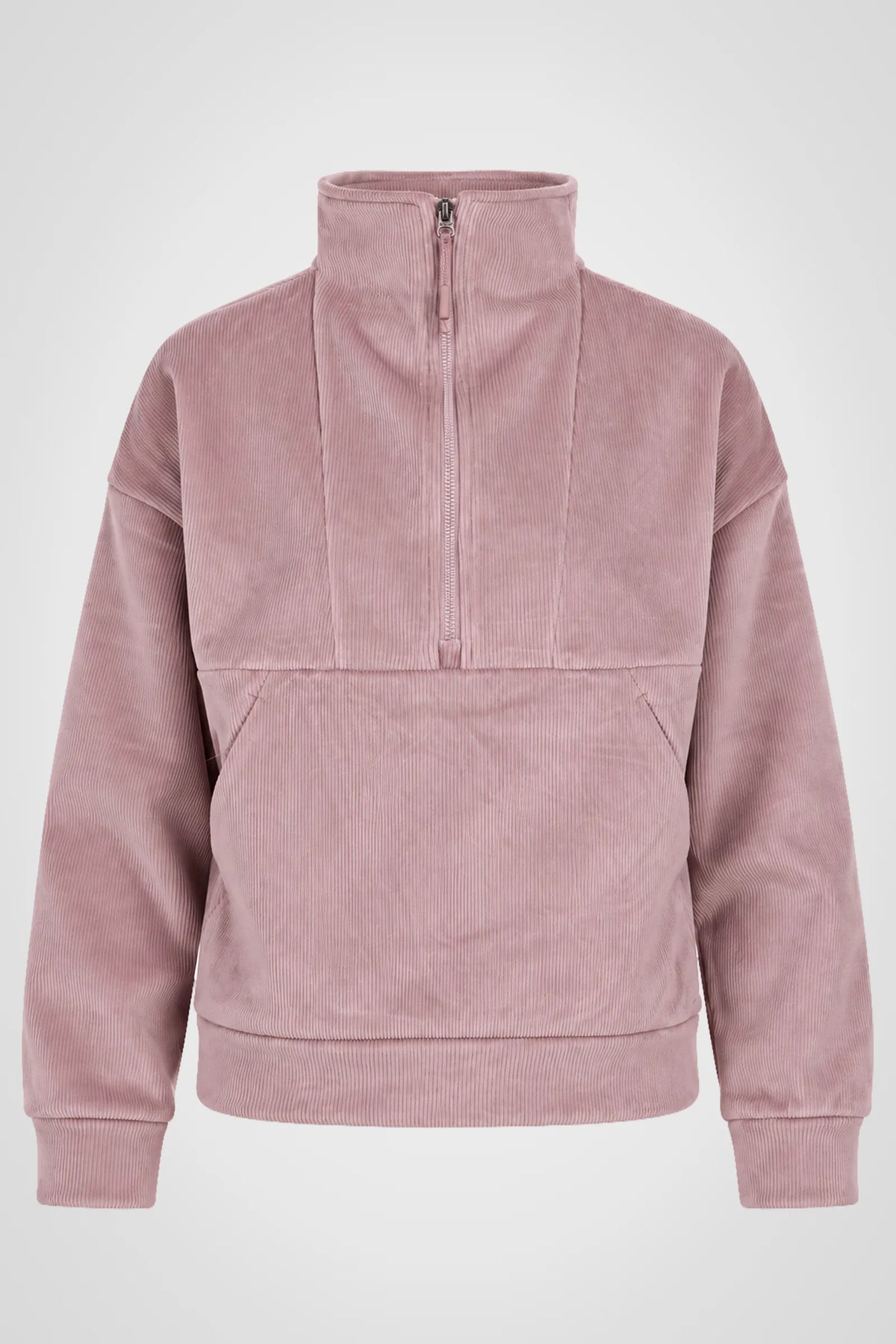 Avelisse Rib Velour Quarter-Zip Pullover
