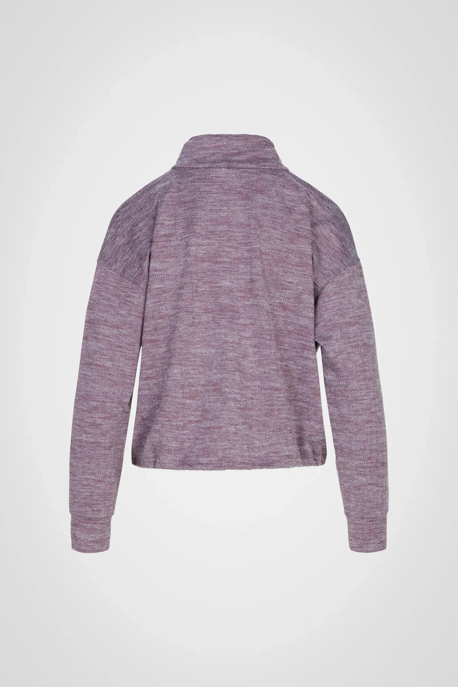 Cozy Herringbone Mock Neck Pullover