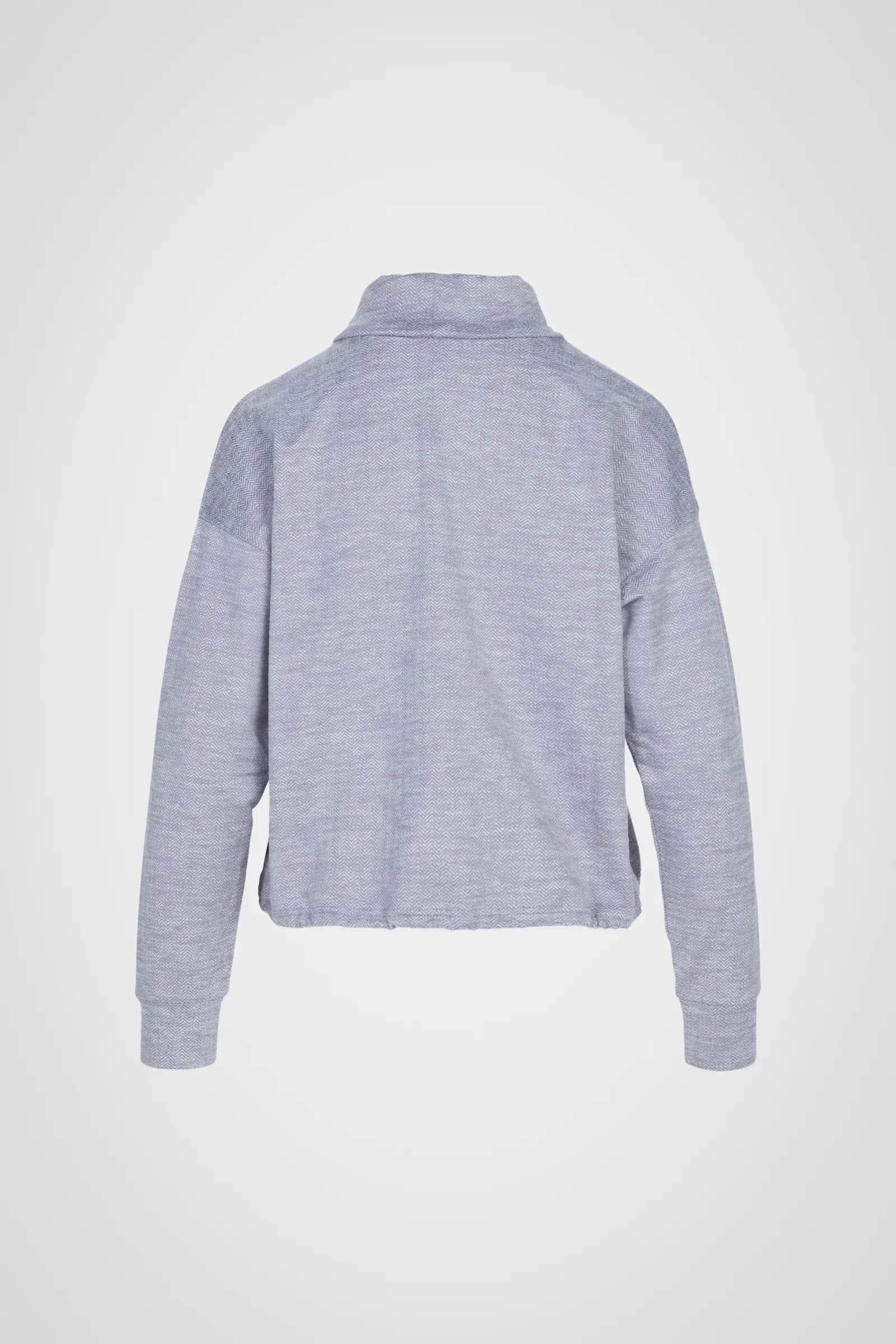 Cozy Herringbone Mock Neck Pullover