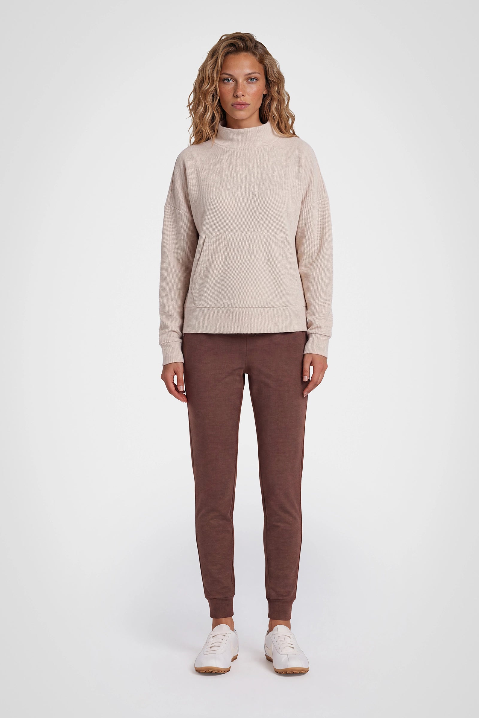 Cloud Hex Mock Neck Pullover