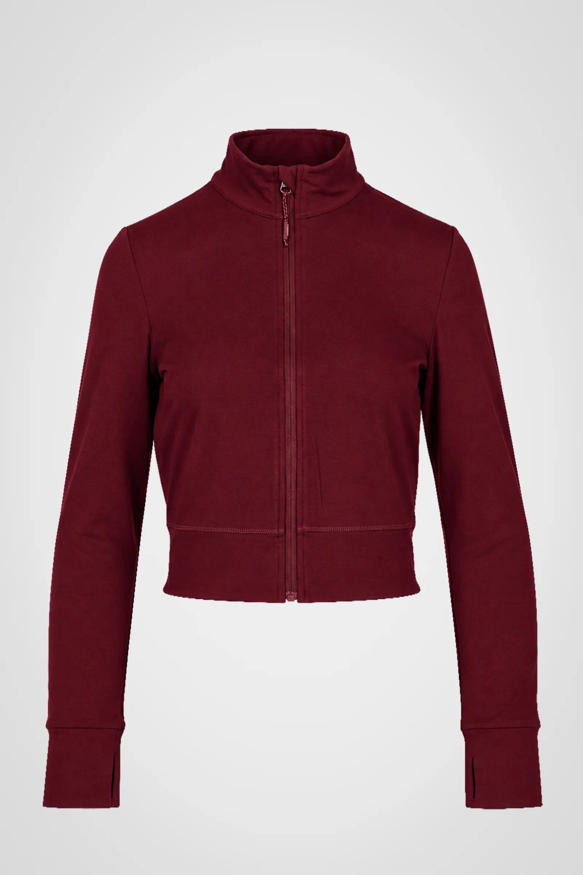 Aerelle Moss Jersey Funnel-Neck Jacket