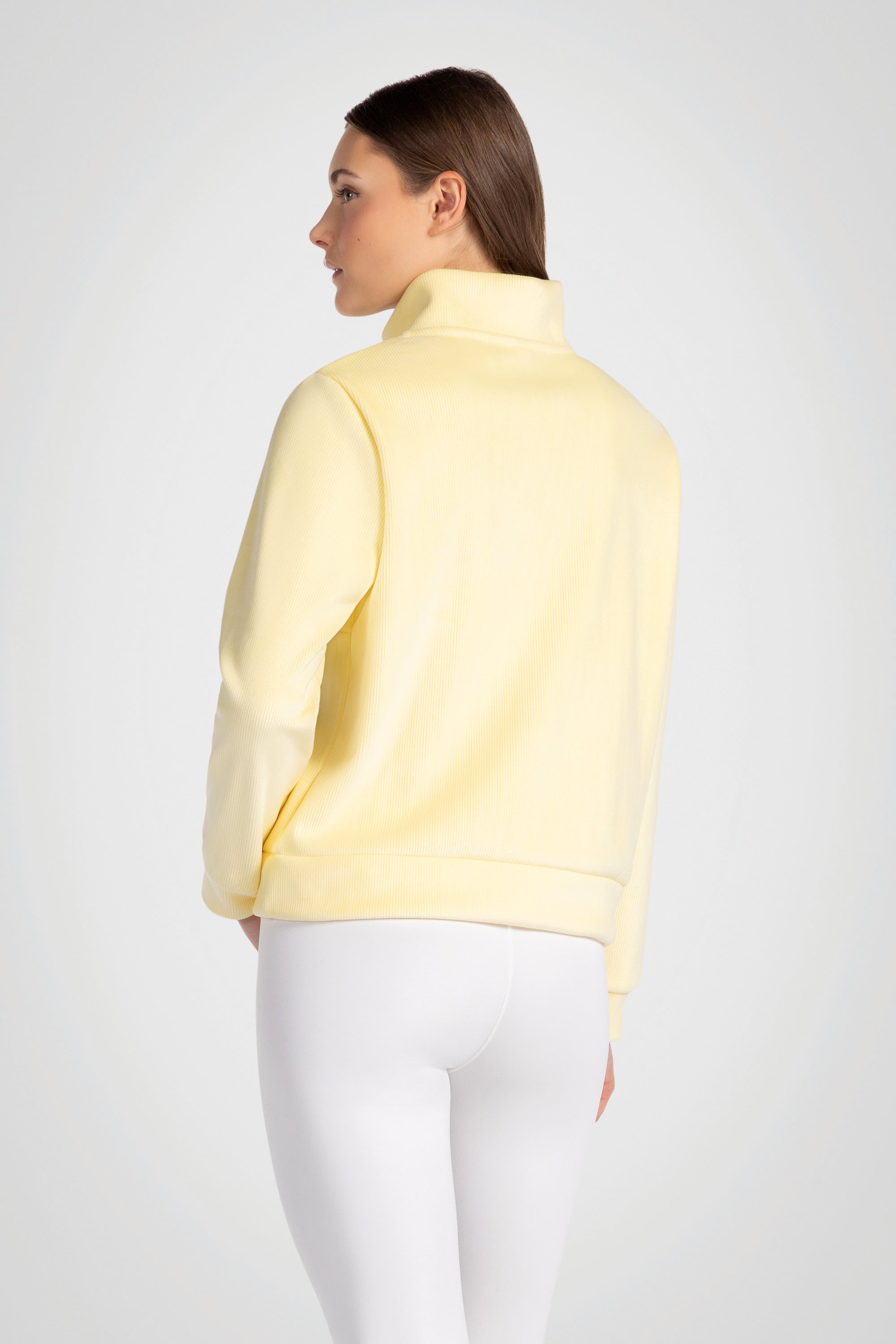 Rib Velour Quarter Zip Pullover