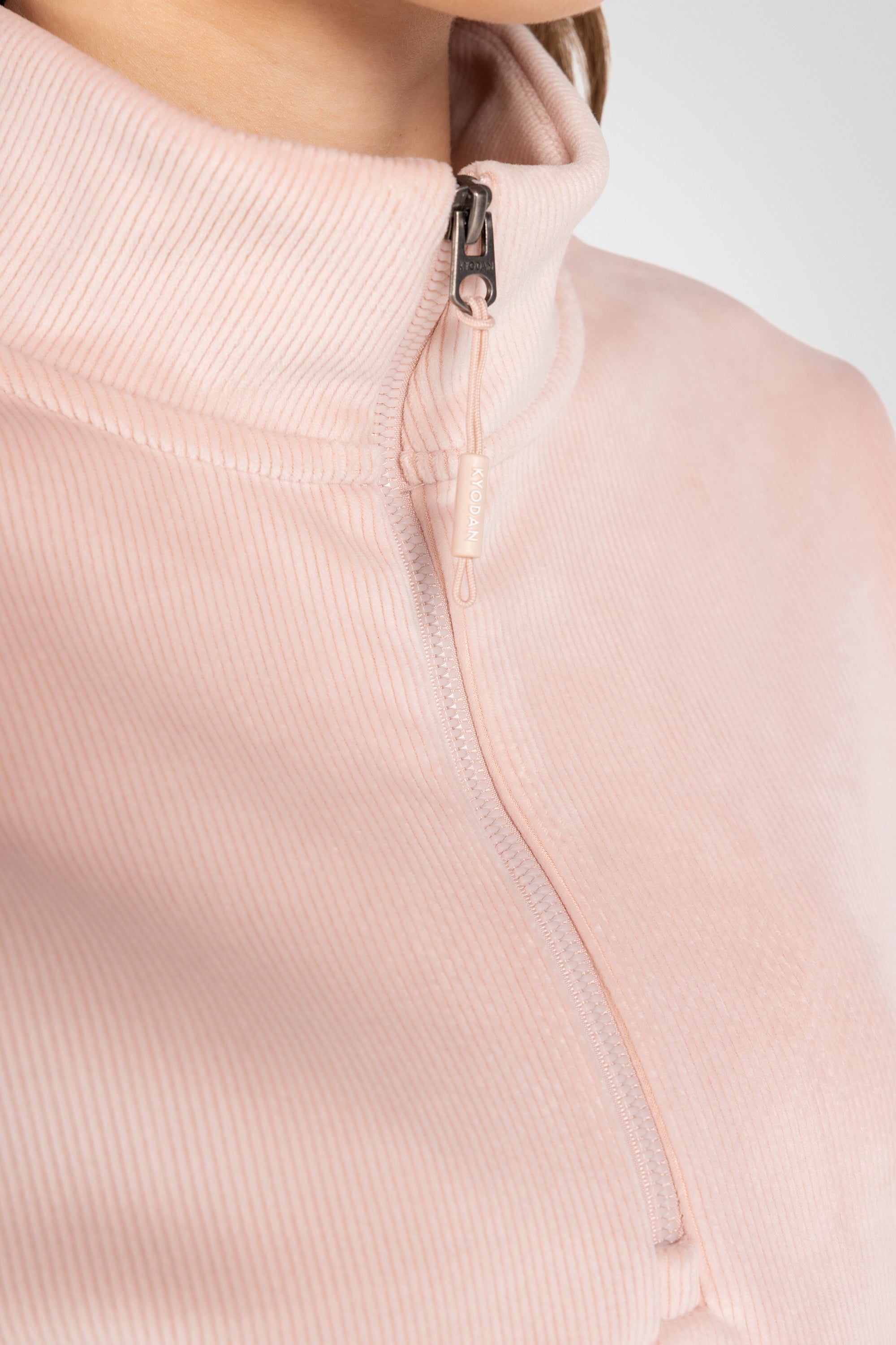 Rib Velour Quarter Zip Pullover