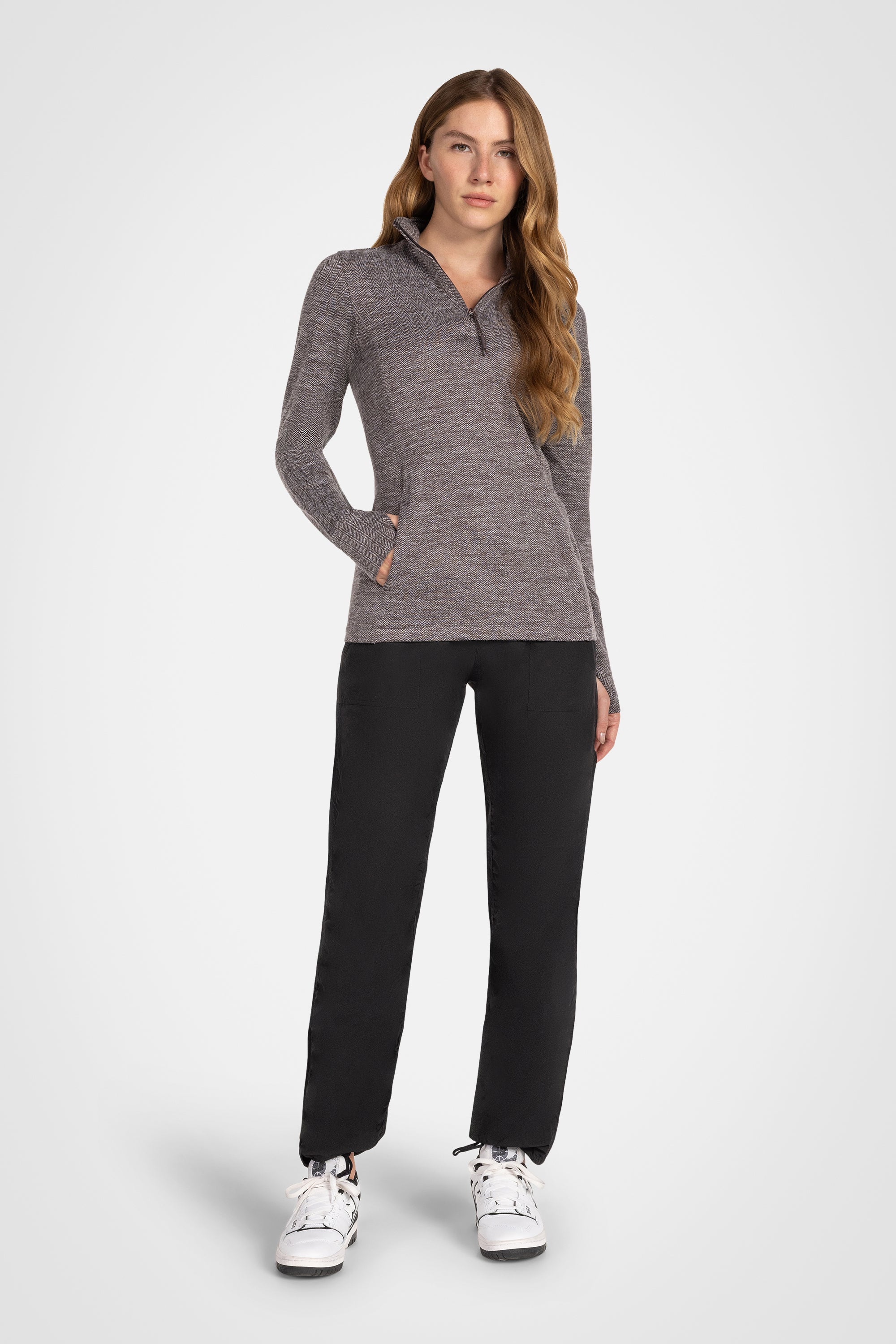 Equinox 1/4 Zip Double Brushed Jacquard Sweater