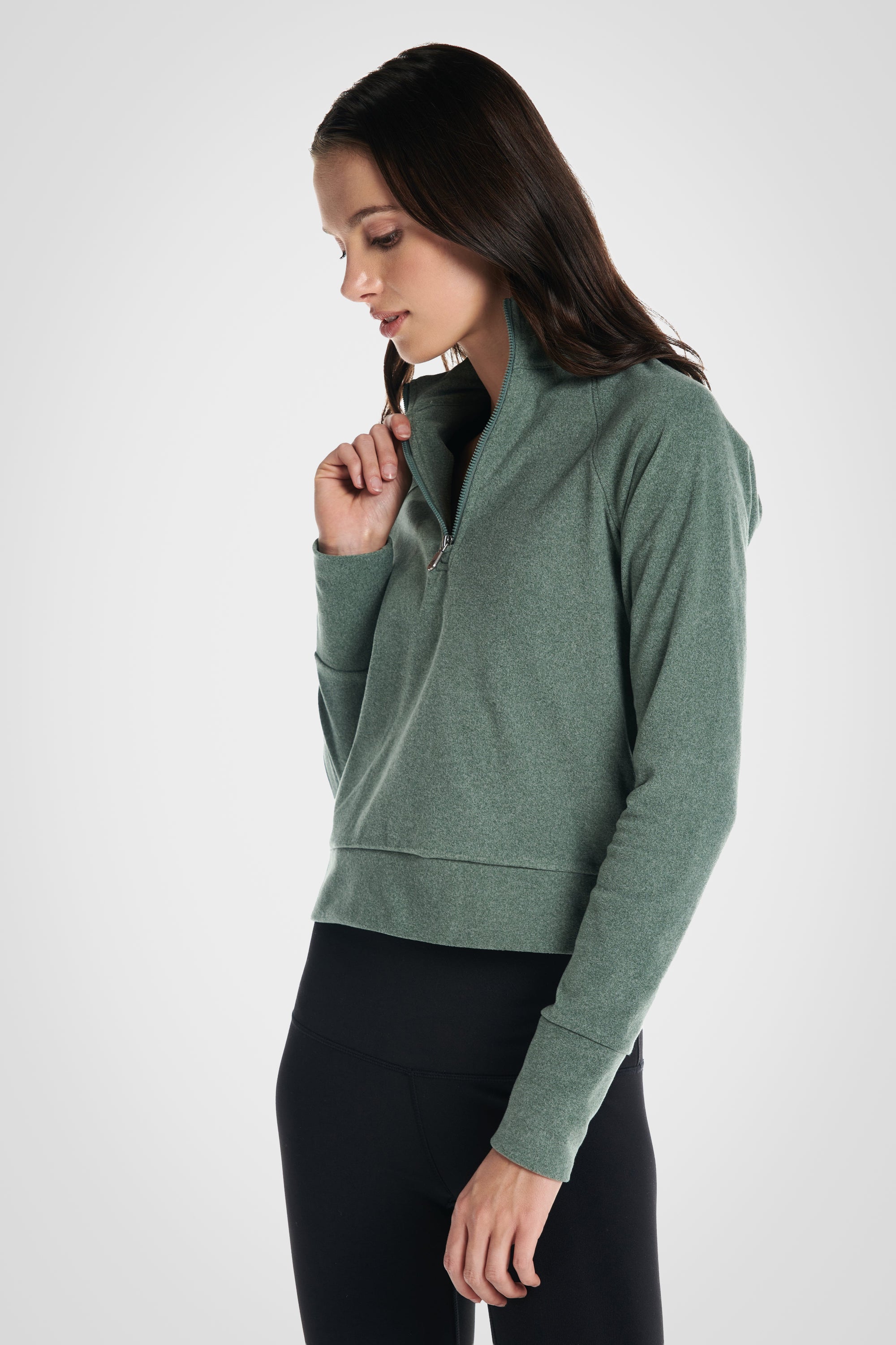 Pull à manches longues avec fermeture éclair ¼ Aspen