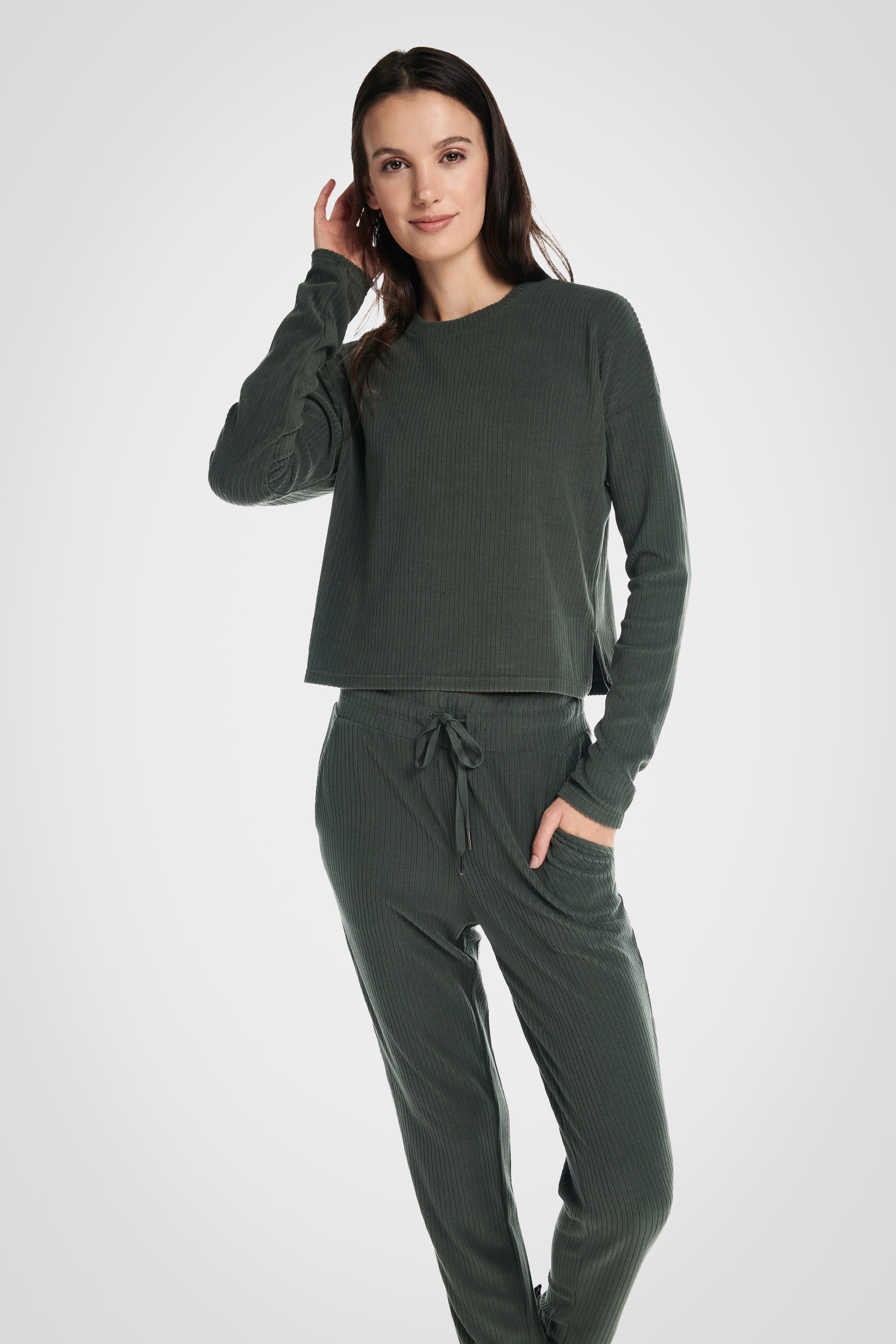 Pantalon de jogging décontracté en velours côtelé