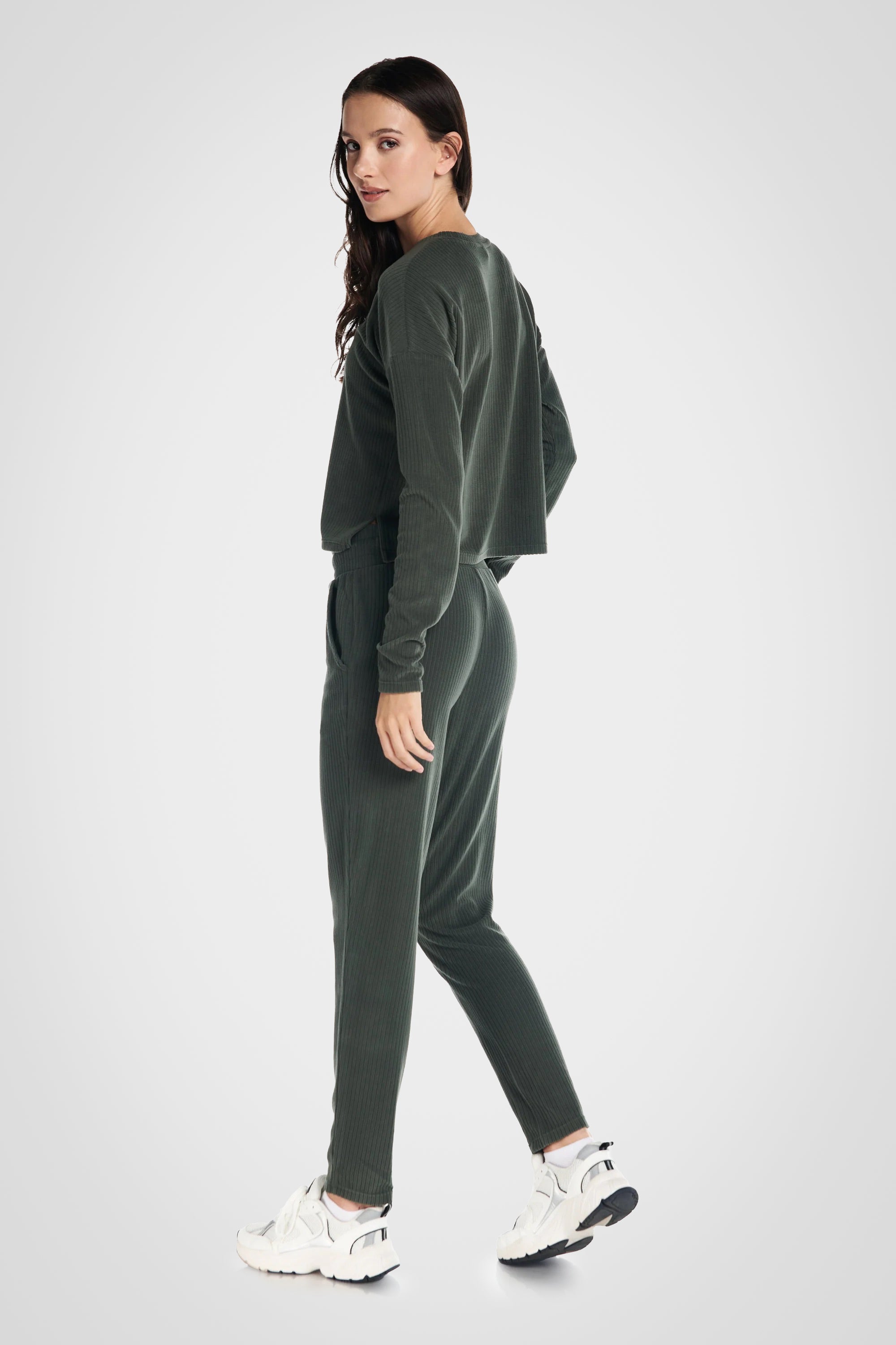 Pantalon de jogging décontracté en velours côtelé