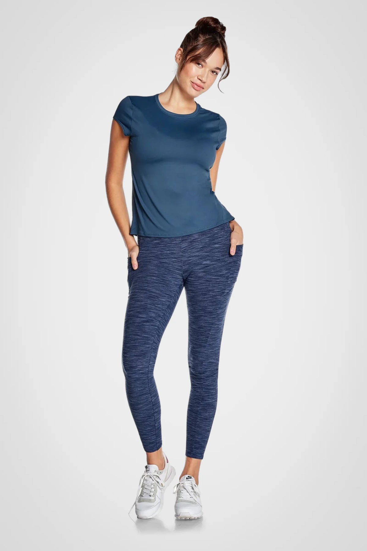 Legging double brossé taille haute Space Dye