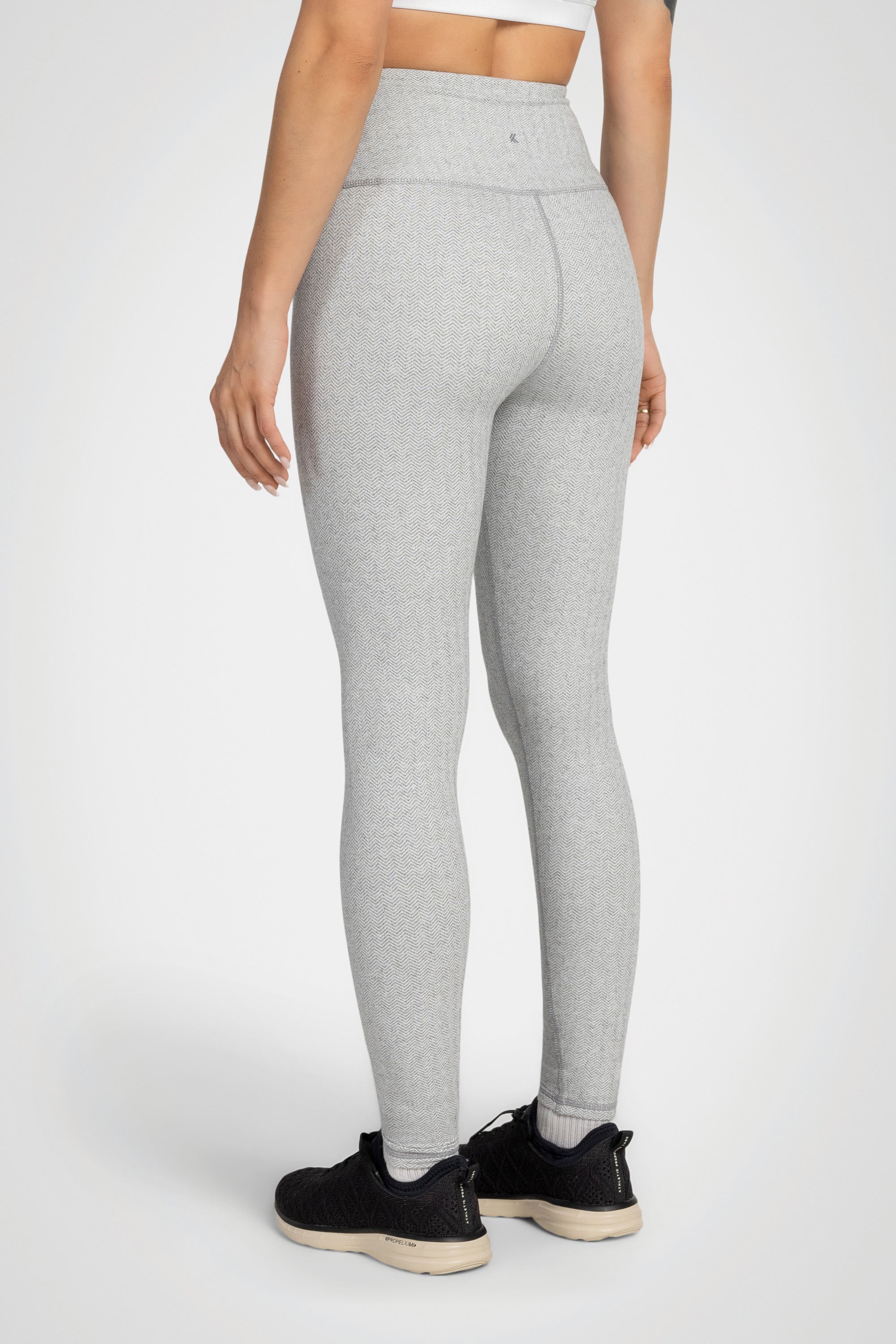 Legging chaud en jacquard à chevrons Herringbone