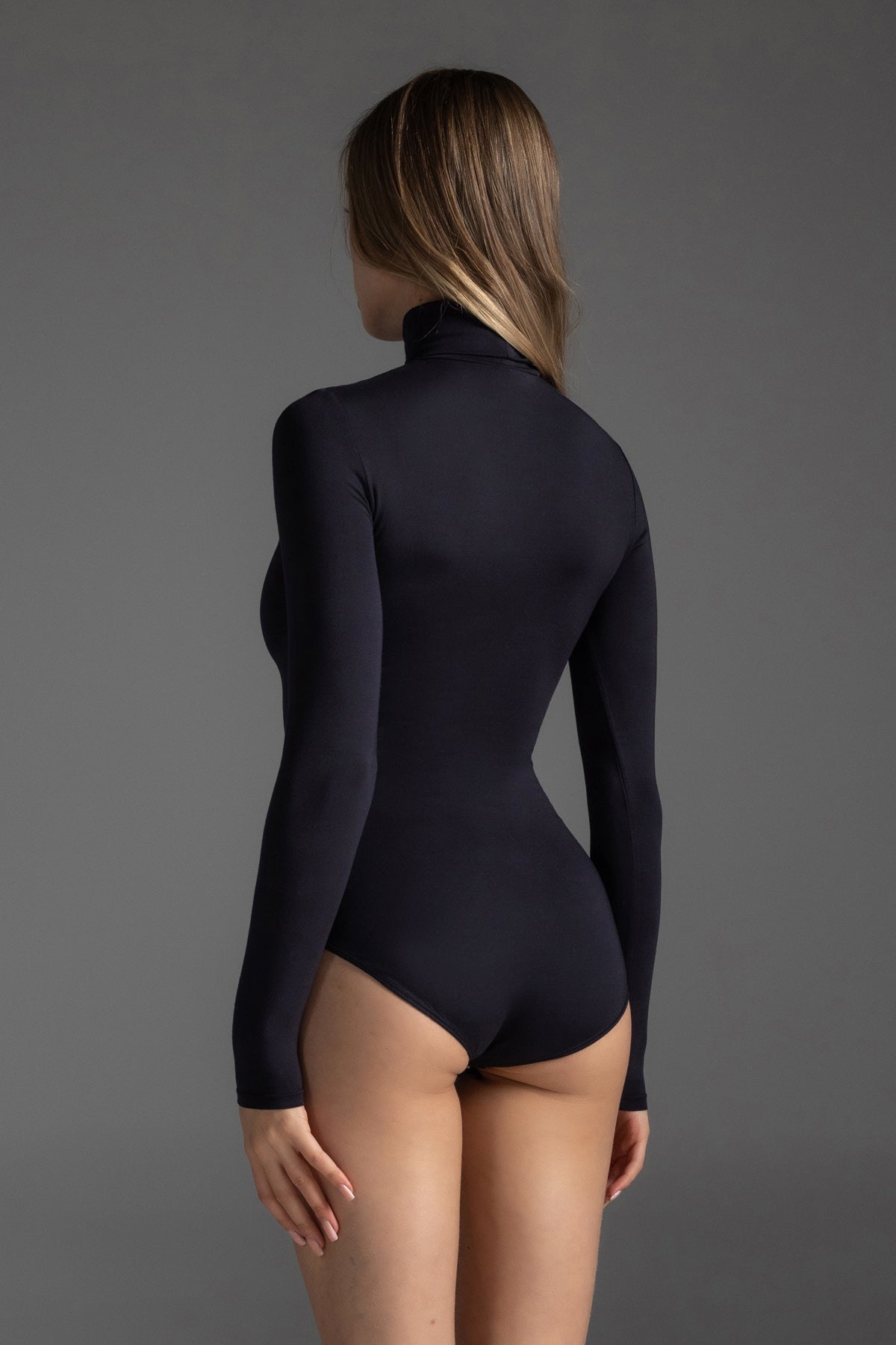 Velvet Rose Womens Audrey Long Sleeve Turtleneck Bodysuit