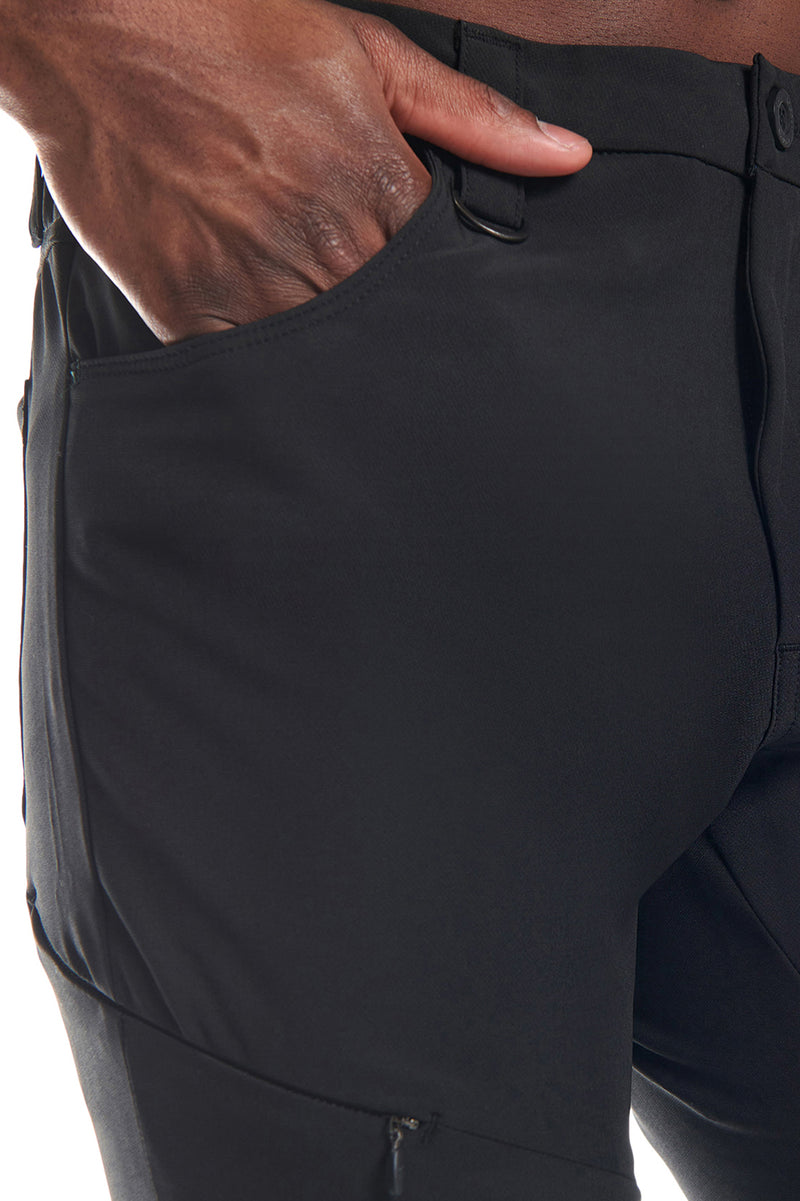 Pantalon tissé dans 4 directions avec poche pour monnaie à la couture de la taille