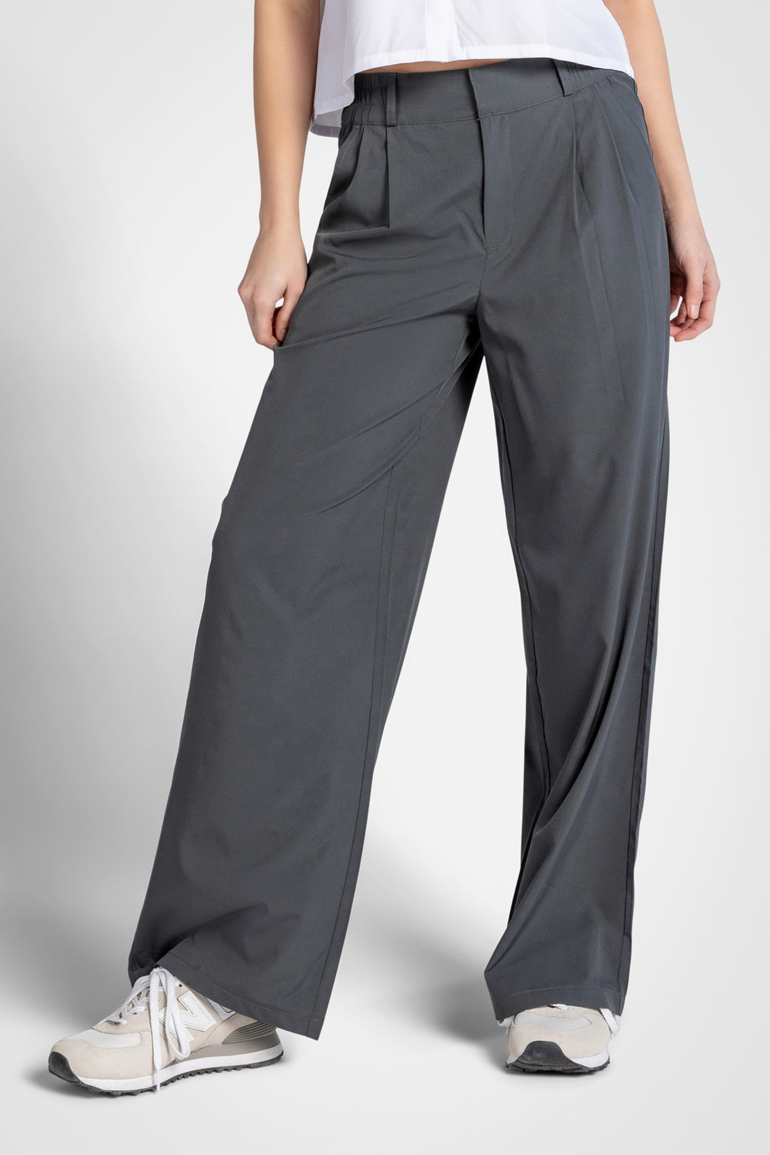 【KOOLOSET】Curve 2 Color Nylon Pants Curve 2 Color Nylon Pants (2color) - kooloset