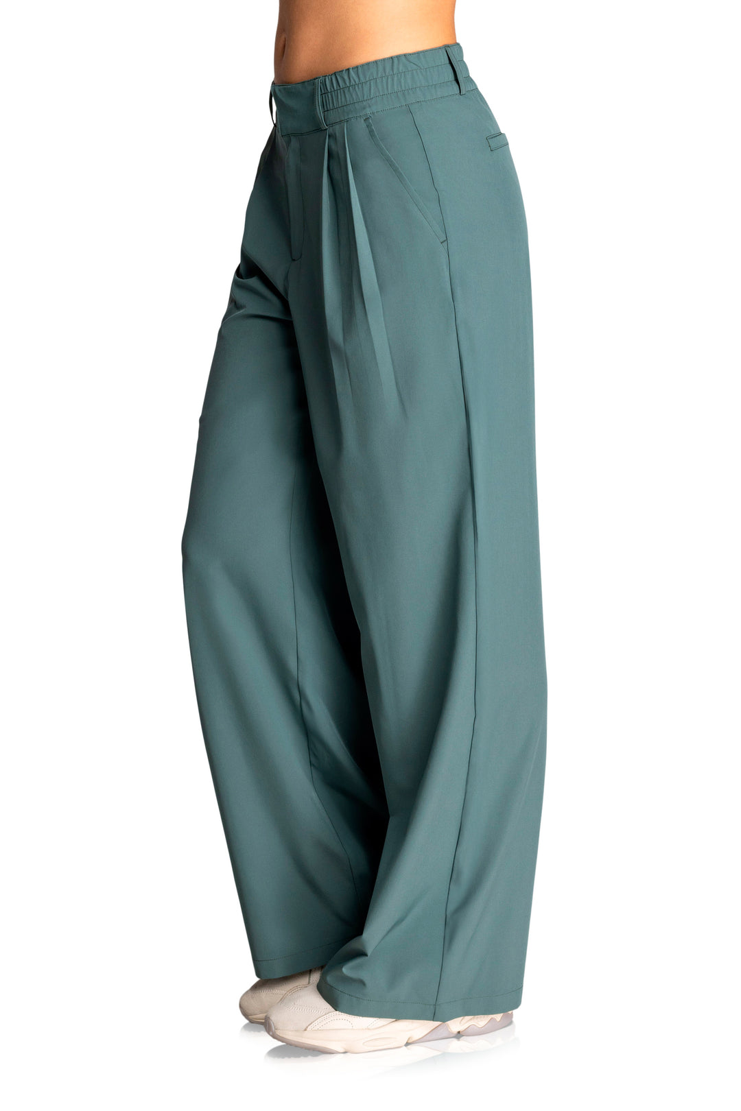 【COLOR iN ID】Folding line wide pants COLOR iN ID】Folding line wide pants Wide-Leg Twill Pants