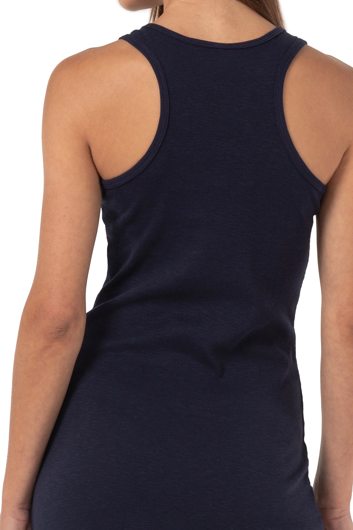 Robe longueur cheville sans manches côtelée Flora