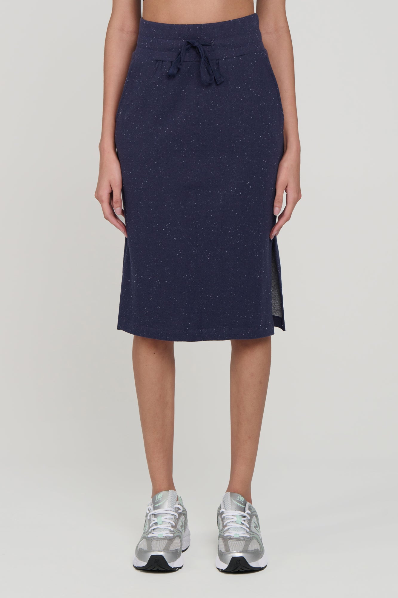 Jupe mi-longue en tissu éponge Solace