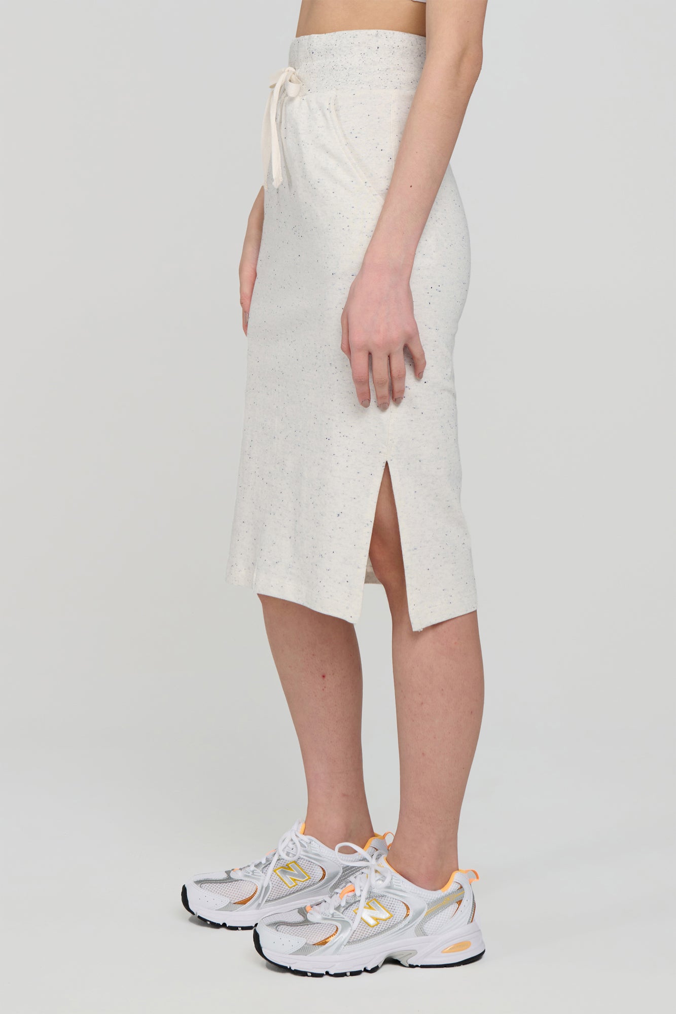 Jupe mi-longue en tissu éponge Solace