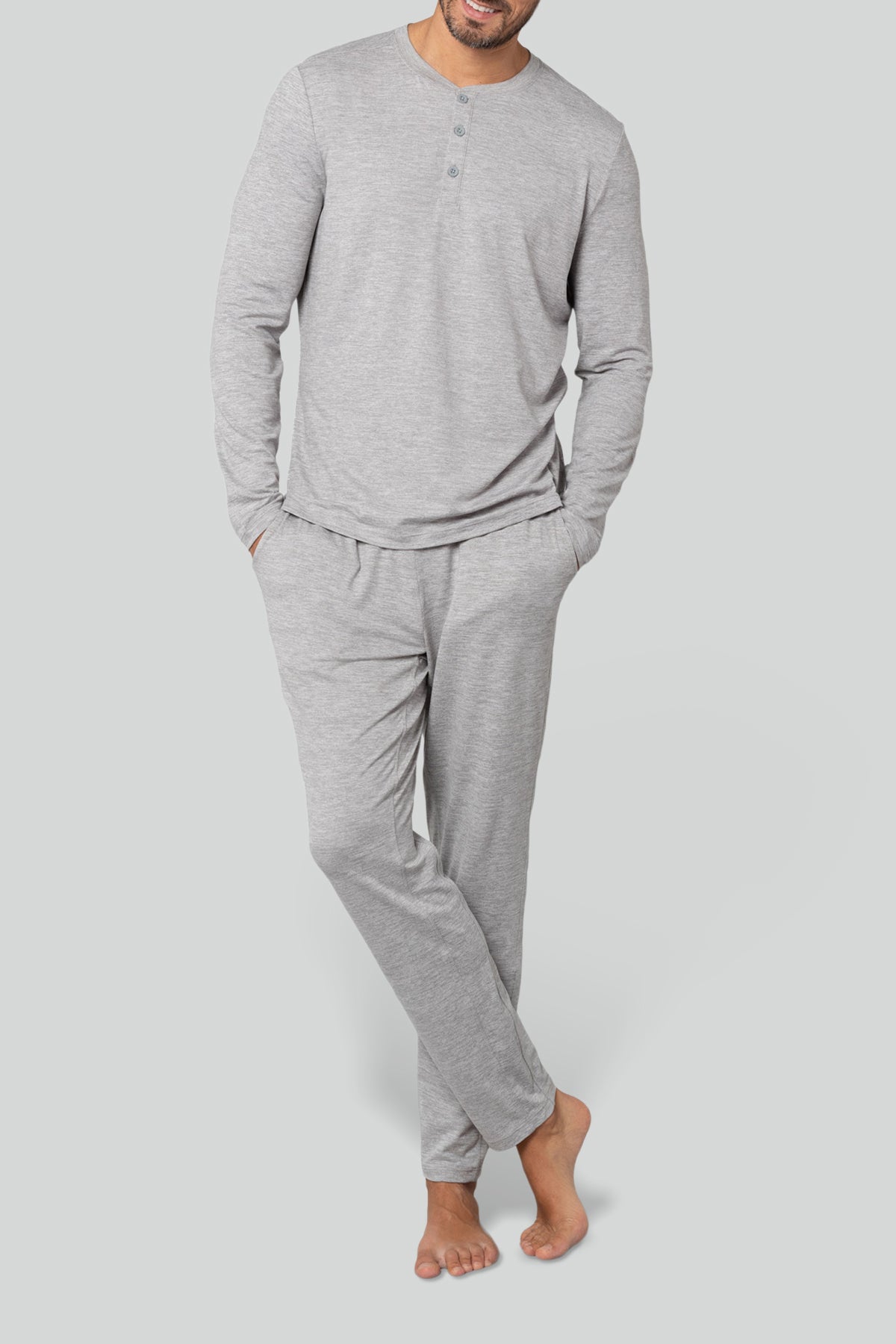 Men's Long Sleeve Henley T-Shirt