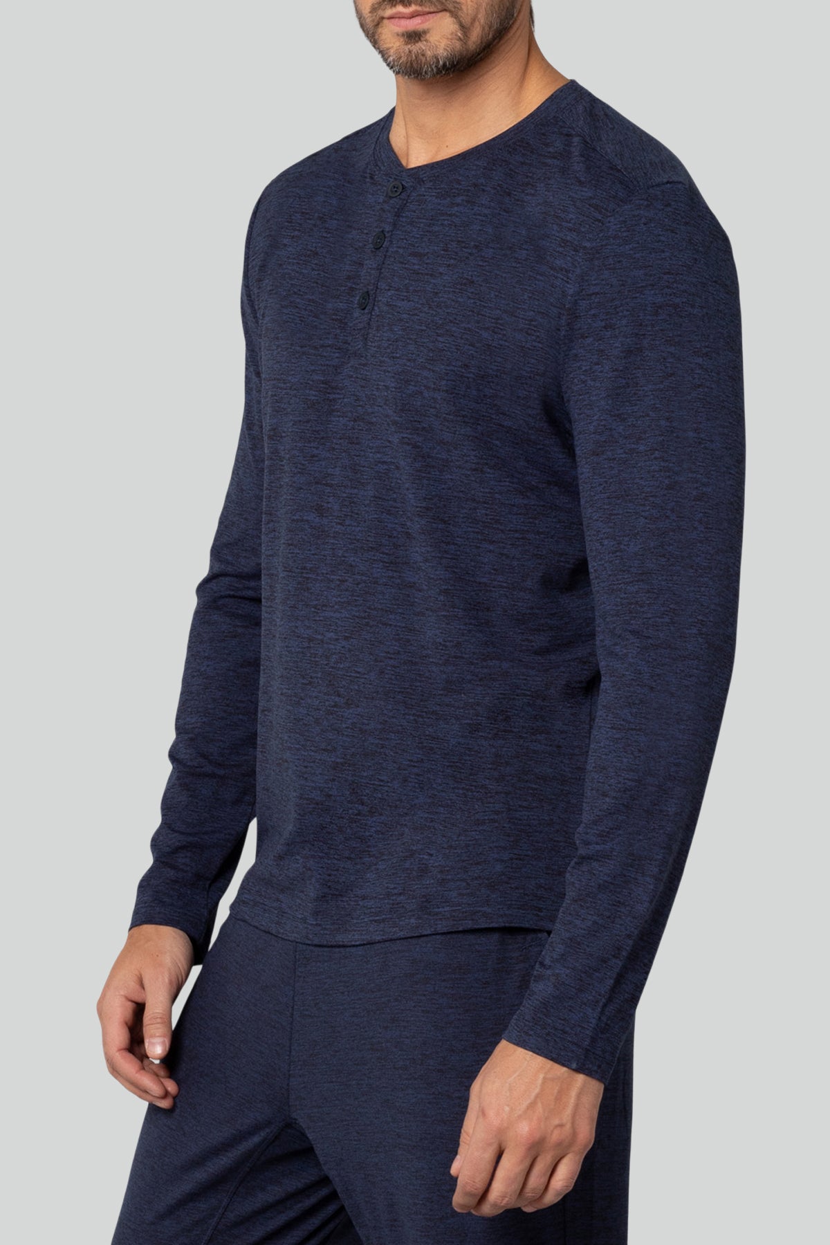Men's Long Sleeve Henley T-Shirt