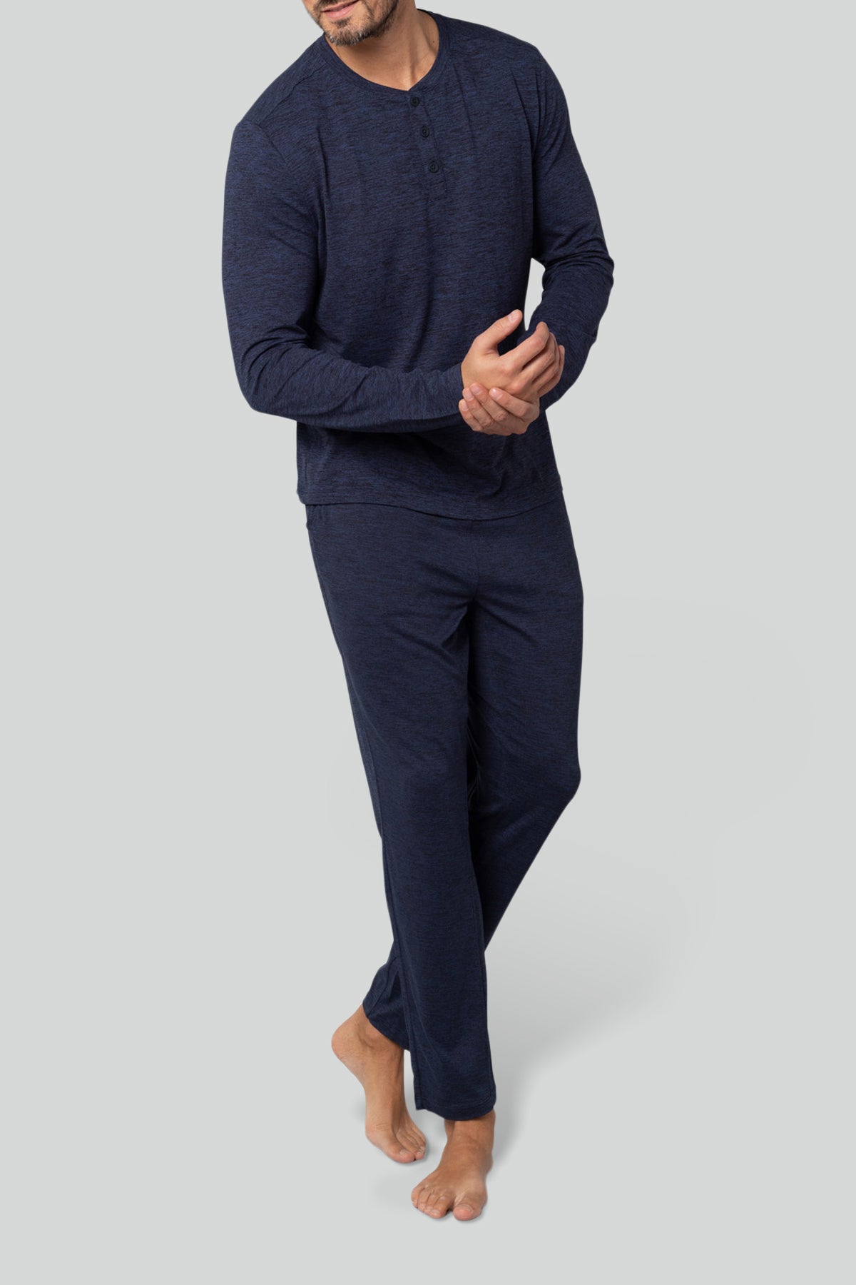 Men's Long Sleeve Henley T-Shirt