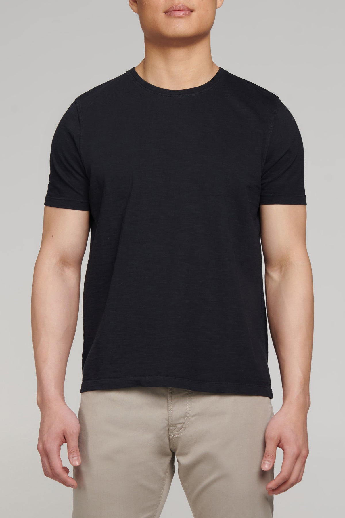 Slub Jersey Crew Neck T Shirt