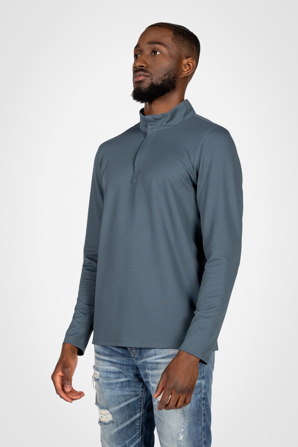 Ronaldo Zip Mock Top