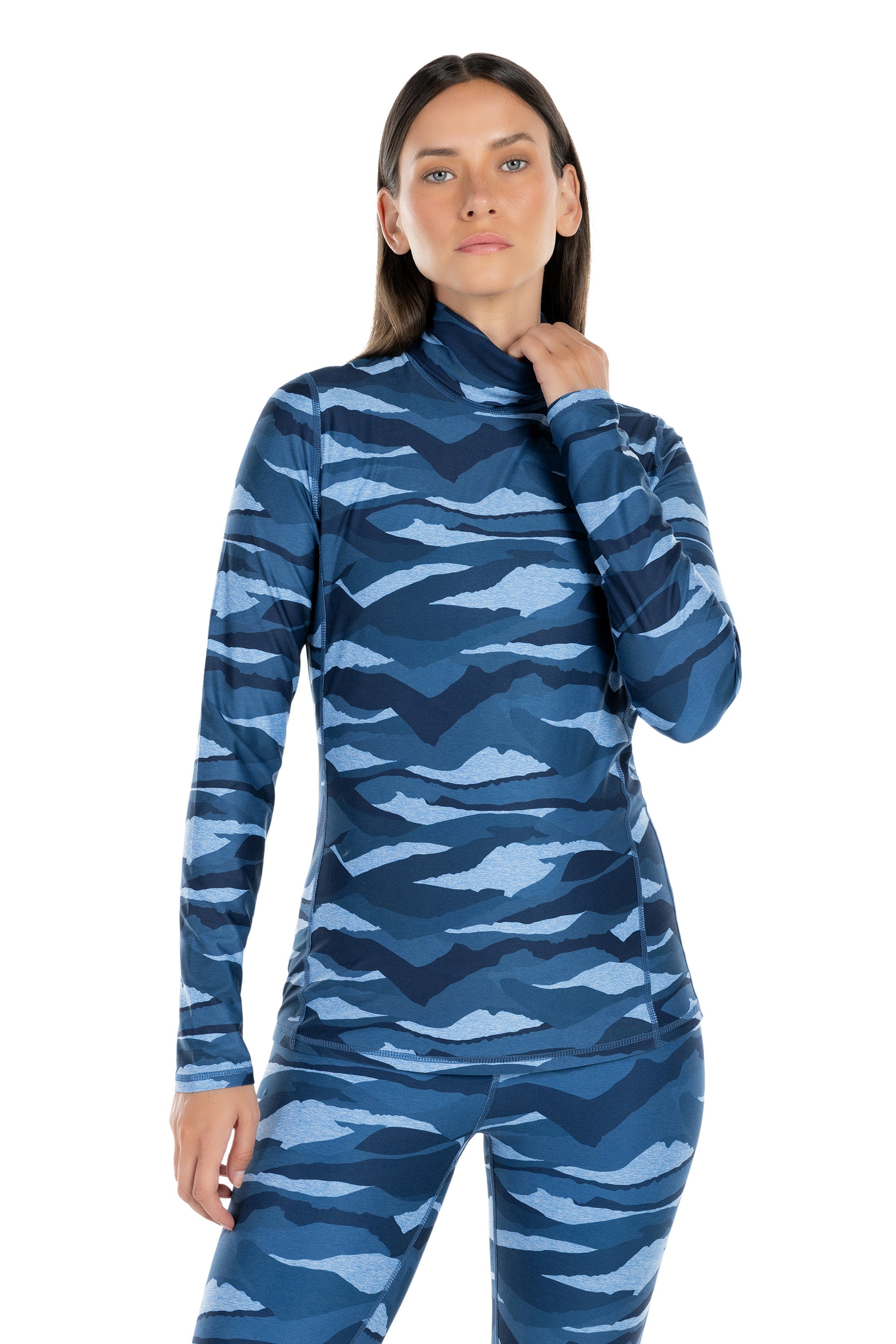 Camoflex turtleneck top