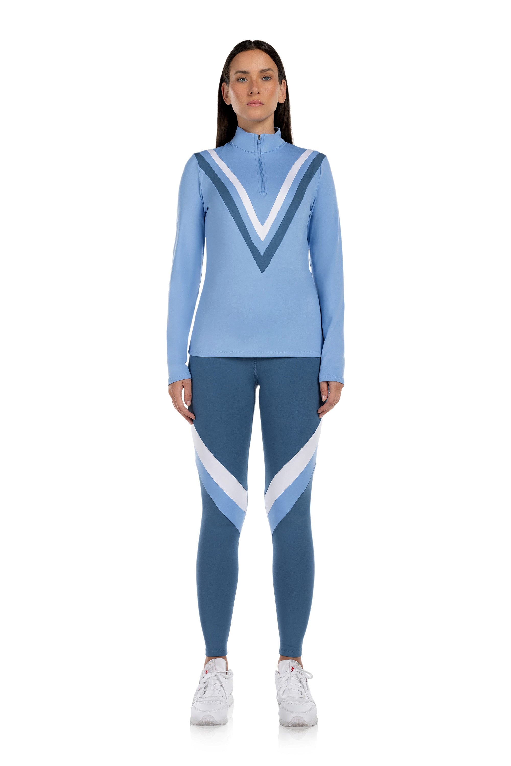 Striped Athletic 1/4 Zip Top