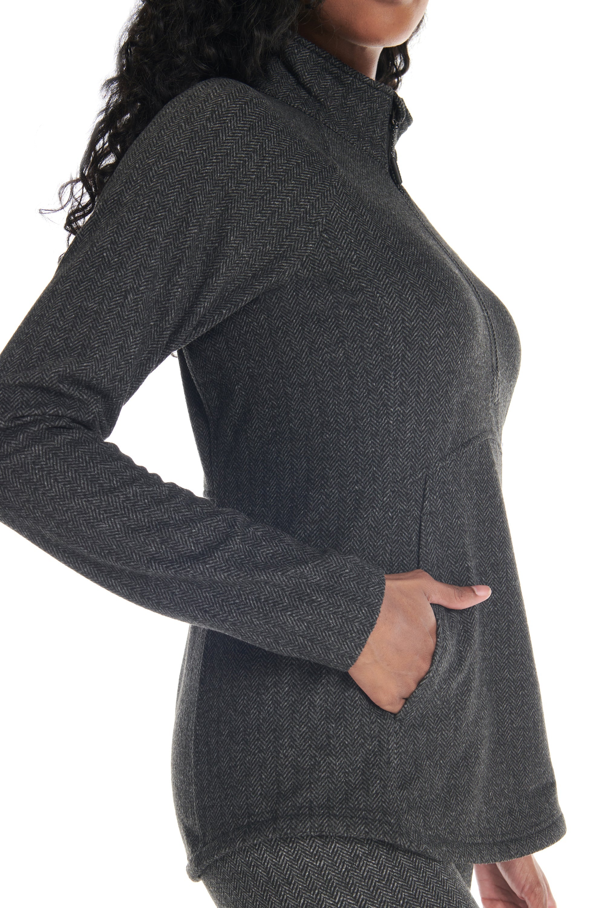 Alpine 1/4 Zip Double Brushed Jacquard Sweater