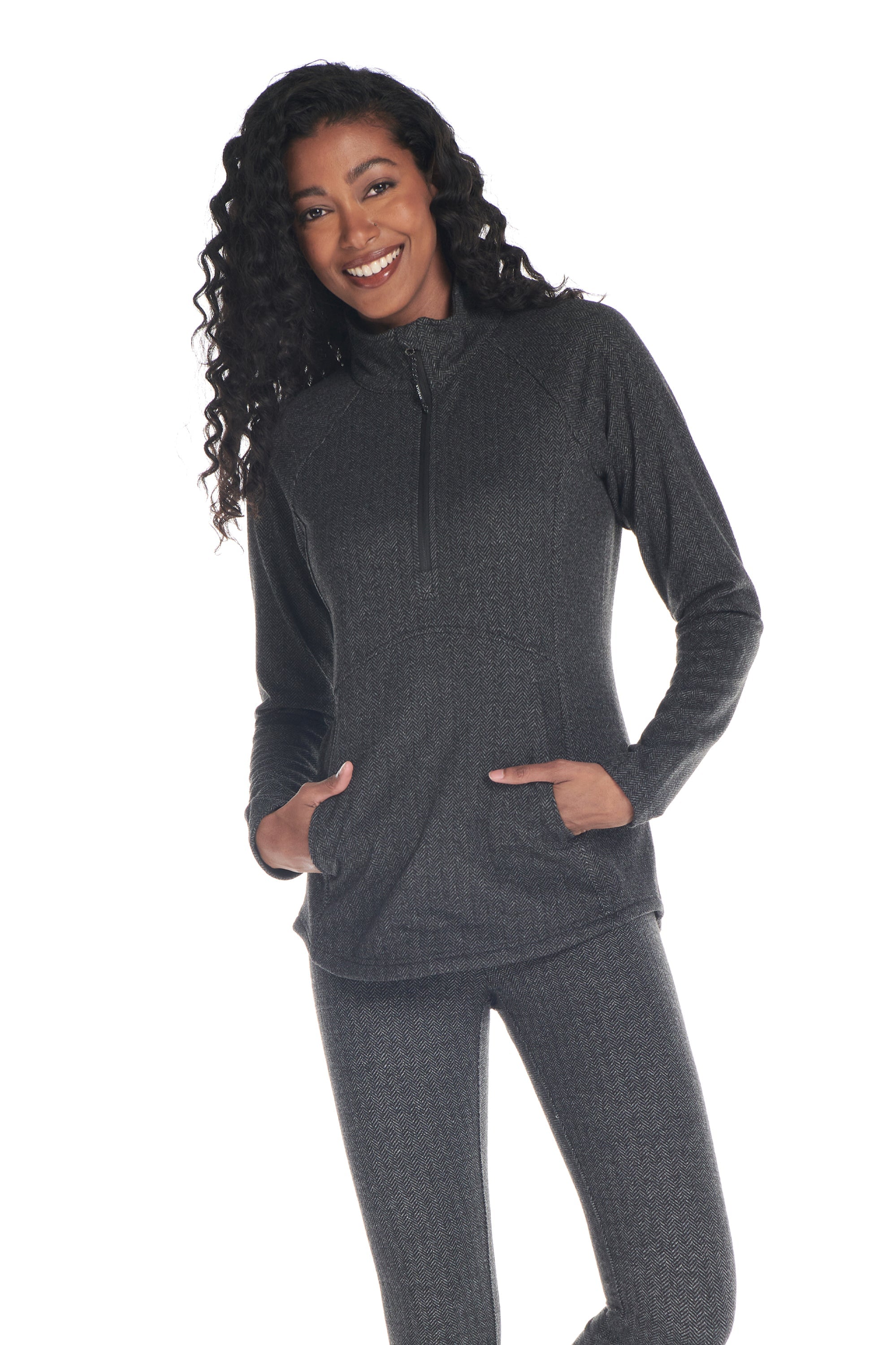 Alpine 1/4 Zip Double Brushed Jacquard Sweater