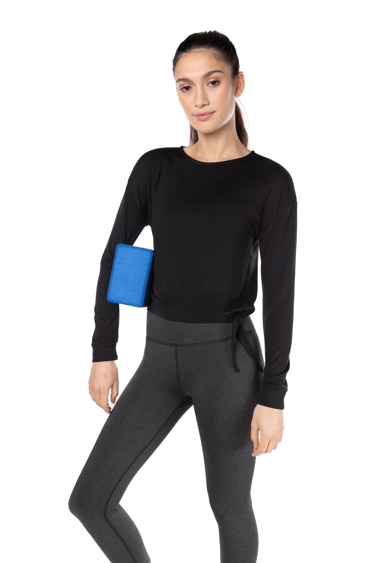 Haut à manches longues Day-To-Day à nouer sur le côté 