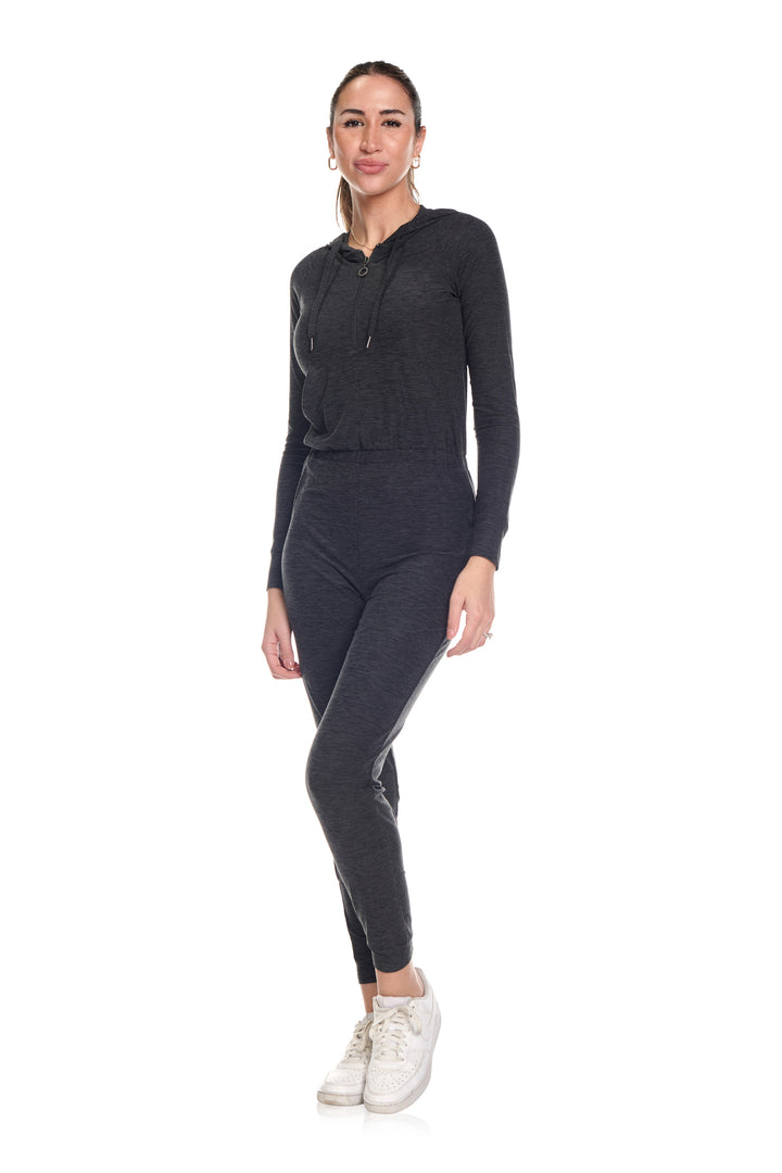 【YOURNUS】Chrissy leather MA-1 padded jumper Faux leather jumpsuit | Denny Rose Official