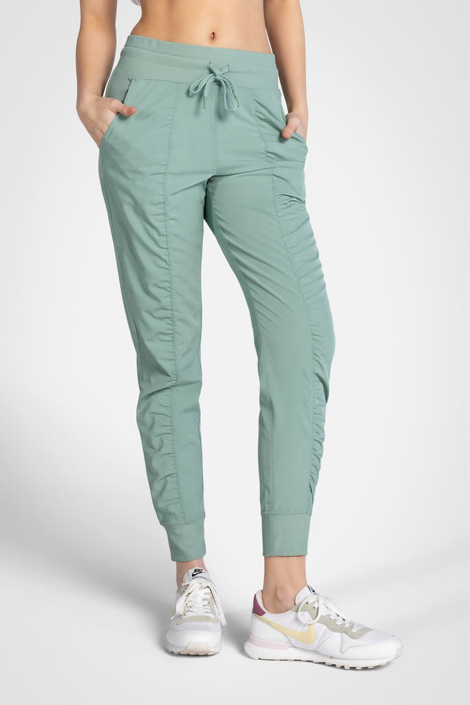 【Mmm… 】Cotton Rib Cushion Pants Kyodan Womens ComfortFlex Ribbed Hem Pants