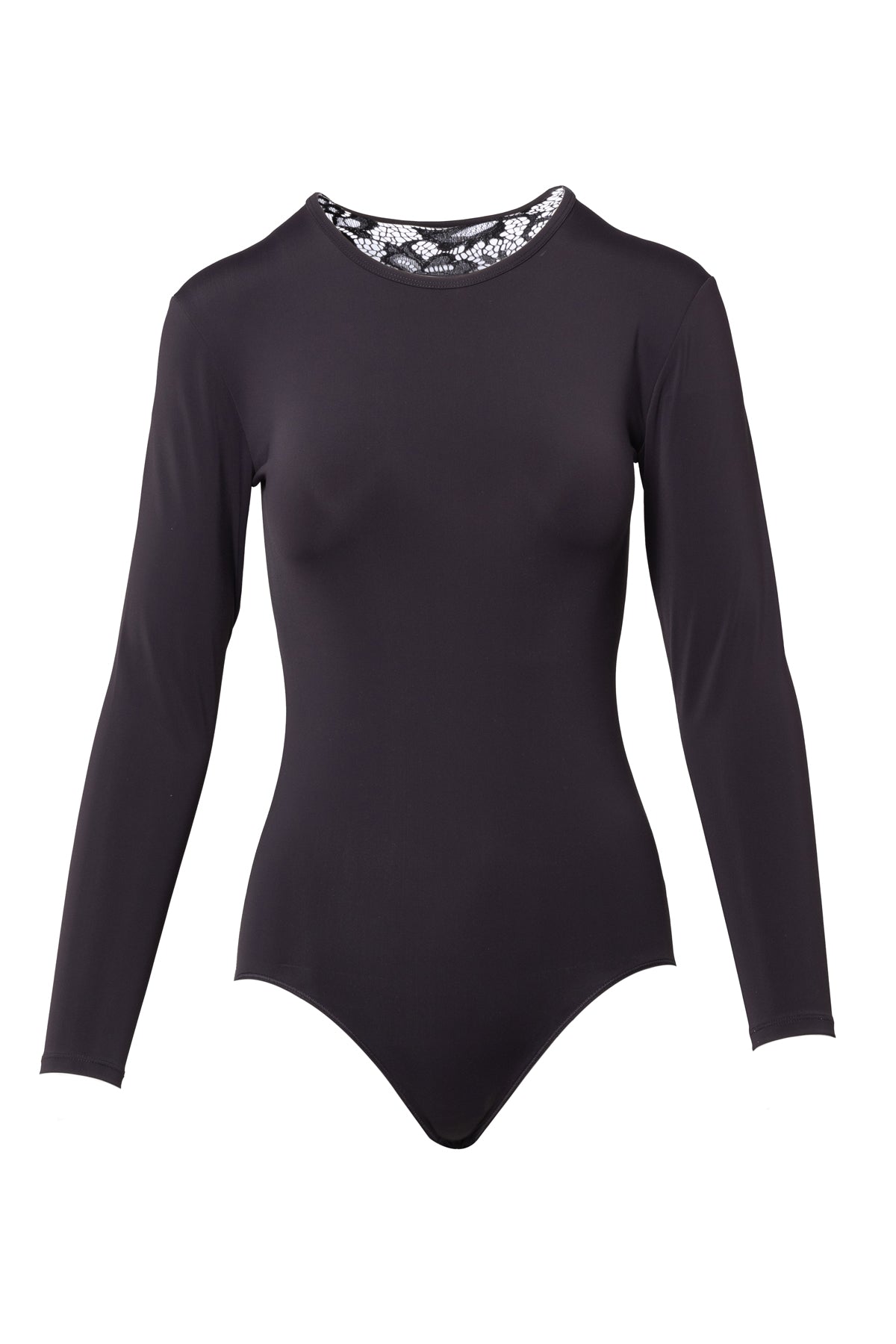 Grace Long Sleeve Lace Crew Neck Bodysuit